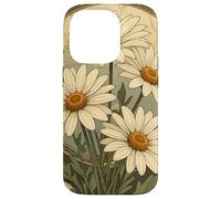Custodia per iPhone 14 Pro Margherita Art Nouveau Elegance Mese Nascita Fiore