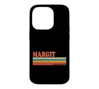 Custodia per iPhone 14 Pro MARGIT Retro Personalizzato Nome Vintage Stripes