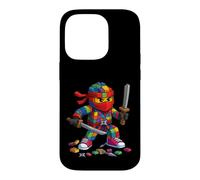 Custodia per iPhone 14 Pro Master Builder Ninja Building Blocks Brick Builders Boys Kid