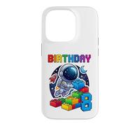 Custodia per iPhone 14 Pro Master Builder Space Astronaut 8th Birthday Mattoncini Blocchi