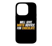 Custodia per iPhone 14 Pro Matematica, Insegnante divertente darà consigli di matematica per il cioccolato
