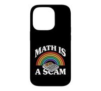 Custodia per iPhone 14 Pro Math Is A Scam Retro Rainbow Exploding Calculator Sarcasm