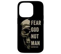 Custodia per iPhone 14 Pro Matthew 10:2 Fear God Not Man - Christian Faith Bible Gospel