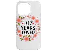 Custodia per iPhone 14 Pro Max 107 Years Loved Floral 107th Birthday Women 107 Years Old