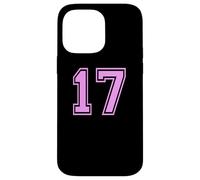 Custodia per iPhone 14 Pro Max 17 Numero Diciassette Sport Varsity College Girl Matching