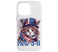 Custodia per iPhone 14 Pro Max 4th of July Mew-S-A Pawsitively Patriotic Cat