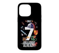 Custodia per iPhone 14 Pro Max 7 ° compleanno ragazzo "Solo 7 e un cavaliere già"