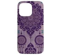 Custodia per iPhone 14 Pro Max Acchiappasogni Boho Magic Batik Etnico Strega Viola Sogni