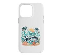 Custodia per iPhone 14 Pro Max Acqua salata Serenità Spiaggia tropicale Onde dell'oceano