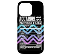 Custodia per iPhone 14 Pro Max Acquario Valori nutrizionali Segno zodiacale Astrologia Blu Viola