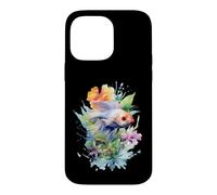 Custodia per iPhone 14 Pro Max Acquerello Betta Pesce Floreale Acquatico Design