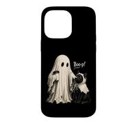 Custodia per iPhone 14 Pro Max Adorabile Vintage Ghost Boo-p! per un gatto nero Halloween Ragazze