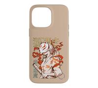 Custodia per iPhone 14 Pro Max Aesthetic Japanese Kabuki Kitsune Mask Demon Samurai Girl