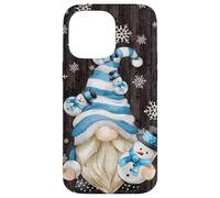 Custodia per iPhone 14 Pro Max Aesthetic Snowflake Pattern With Snowman And Winter Gnome
