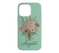 Custodia per iPhone 14 Pro Max Agosto Nascita Fiore Garofano Bucaneve Compleanno Floreale