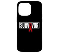 Custodia per iPhone 14 Pro Max Aids Survivor Hiv Nastro rosso aiuta guerriero - Giornata mondiale dell'aiuto