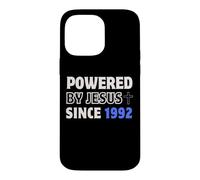 Custodia per iPhone 14 Pro Max Alimentato da Gesù dal 1992 Compleanno della fede cristiana
