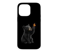 Custodia per iPhone 14 Pro Max American Black Bear Cucciolo Farfalla Wildlife Nature