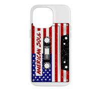 Custodia per iPhone 14 Pro Max American Flag Soul Cassette Stars & Stripes 4 luglio