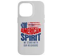 Custodia per iPhone 14 Pro Max American Spirit Noi Il popolo siamo con la democrazia dei vicini