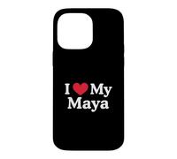 Custodia per iPhone 14 Pro Max Amo il mio cuore Maya Maya Love Maya