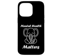Custodia per iPhone 14 Pro Max Animal Brain Illness quote elephant Mental health matters