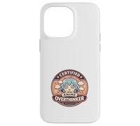 Custodia per iPhone 14 Pro Max Anime Ansia Pensare troppo Weeb Kawaii Overthinker Merch