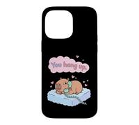 Custodia per iPhone 14 Pro Max Appendi Capybara Coppia divertente Love Valentine Meme
