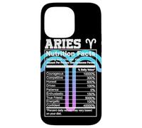 Custodia per iPhone 14 Pro Max Ariete Valori nutrizionali Segno zodiacale Astrologia Blu Viola