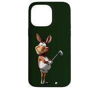 Custodia per iPhone 14 Pro Max asino golf/golfista asino