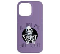 Custodia per iPhone 14 Pro Max ASPETTERÒ UN TRANQUILLO Halloween Teacher Skeleton Meme