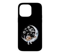 Custodia per iPhone 14 Pro Max Astronauta che suona la chitarra sulla luna