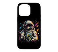 Custodia per iPhone 14 Pro Max Astronauta Holding Terra Pianeti Astronomia Spazio Galassia