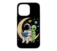 Custodia per iPhone 14 Pro Max Astronauta Libro di Lettura Pianeti Alieni Galaxy Universo Bambini