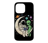 Custodia per iPhone 14 Pro Max Astronauta Libro di Lettura Pianeti Alieni Galaxy Universo Bambini