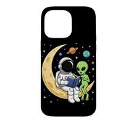 Custodia per iPhone 14 Pro Max Astronauta Libro di Lettura Pianeti Alieni Galaxy Universo Bambini