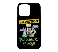 Custodia per iPhone 14 Pro Max ATTENZIONE Scienziato pazzo al lavoro - Funny Science Scientist's