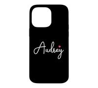 Custodia per iPhone 14 Pro Max Audrey Nome Compleanno Bambino Ragazza Donna Personalizzato Audrey