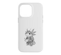 Custodia per iPhone 14 Pro Max Axolotl Samurai Ramen Xilografia Giapponese Arte