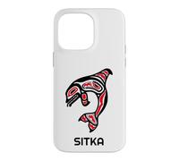 Custodia per iPhone 14 Pro Max Balena orca nativa americana dell'Alaska