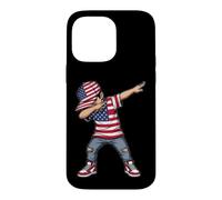 Custodia per iPhone 14 Pro Max Bandiera americana Dab Boy Patriotic USA Design
