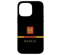 Custodia per iPhone 14 Pro Max Bandiera della Russia Stemma Logo Art Russo Citizen Souvenir
