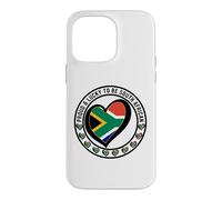 Custodia per iPhone 14 Pro Max Bandiera sudafricana con scritta "I Love South Africa"