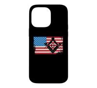 Custodia per iPhone 14 Pro Max Bandiera USA Massoneria Massoneria Americana