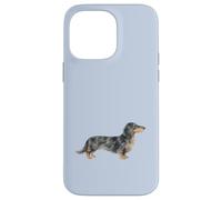 Custodia per iPhone 14 Pro Max Bassotto A Capelli Lunghi Nero E Crema