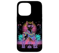 Custodia per iPhone 14 Pro Max Bastet Egiziano Kemet Stile Degli Anni '80