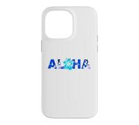 Custodia per iPhone 14 Pro Max Batik Hibiscus Fiore tonalità blu Surf Trip Vacanza Luna di miele