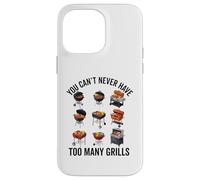 Custodia per iPhone 14 Pro Max BBQ Pit Master Divertente che non si possono mai avere troppe griglie