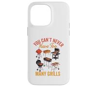 Custodia per iPhone 14 Pro Max BBQ Pit Master Divertente che non si possono mai avere troppe griglie