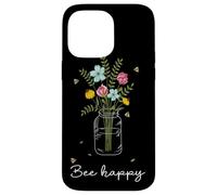 Custodia per iPhone 14 Pro Max Bee Happy2 - Barattolo floreale